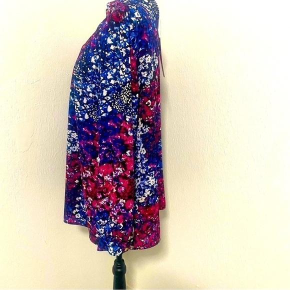 Nine West Women’s Jazz Berry Long Sleeve Blouse Colorful Size Large NWT - Picture 3 of 10
